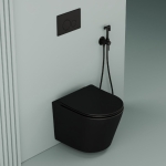 Гигиенический душ встраиваемый SANCOS Start SC1001MB со смесителем c внутренней частью цвет черный матовый настенный/Италия — изображение 5