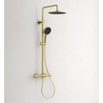 Душевая стойка с термостатическим смесителем SC9007BG SANCOS Etna брашированное золото/Италия — изображение 3