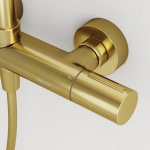 Душевая стойка с термостатическим смесителем SC9007BG SANCOS Etna брашированное золото/Италия — изображение 6