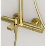 Душевая стойка с термостатическим смесителем и изливом SC9008BG SANCOS Etna брашированное золото/Италия — изображение 5