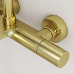 Душевая стойка с термостатическим смесителем и изливом SC9008BG SANCOS Etna брашированное золото/Италия — изображение 6