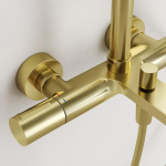 Душевая стойка с термостатическим смесителем и изливом SC9008BG SANCOS Etna брашированное золото/Италия — изображение 7