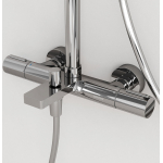 Душевая стойка с термостатическим смесителем и изливом SC9008CH SANCOS Etna хром глянцевый/Италия — изображение 5