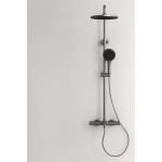 Душевая стойка с термостатическим смесителем и изливом SC9008GG SANCOS Etna вороненая сталь/Италия — изображение 2