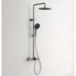 Душевая стойка с термостатическим смесителем и изливом SC9008GG SANCOS Etna вороненая сталь/Италия — изображение 3