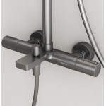 Душевая стойка с термостатическим смесителем и изливом SC9008GG SANCOS Etna вороненая сталь/Италия — изображение 5