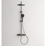 Душевая стойка с термостатическим смесителем и изливом SC9008MB SANCOS Etna черный матовый/Италия — изображение 2