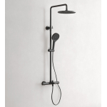 Душевая стойка с термостатическим смесителем и изливом SC9008MB SANCOS Etna черный матовый/Италия — изображение 3