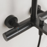 Душевая стойка с термостатическим смесителем и изливом SC9008MB SANCOS Etna черный матовый/Италия — изображение 7