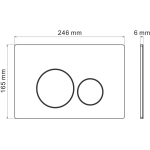 Клавиша смыва НЕРЖАВЕЮЩАЯ СТАЛЬ белый матовый Grossman Style 700.K31.05.01M.01M /Германия — изображение 6