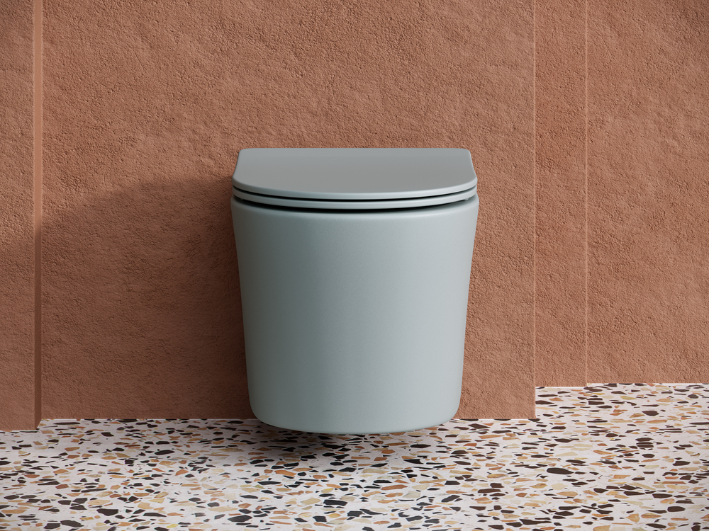 1-108 Унитаз безободковый МАТОВЫЙ подвесной CeramicaNova Balearica Rimless CN6000MH Антрацит/Италия — изображение 1