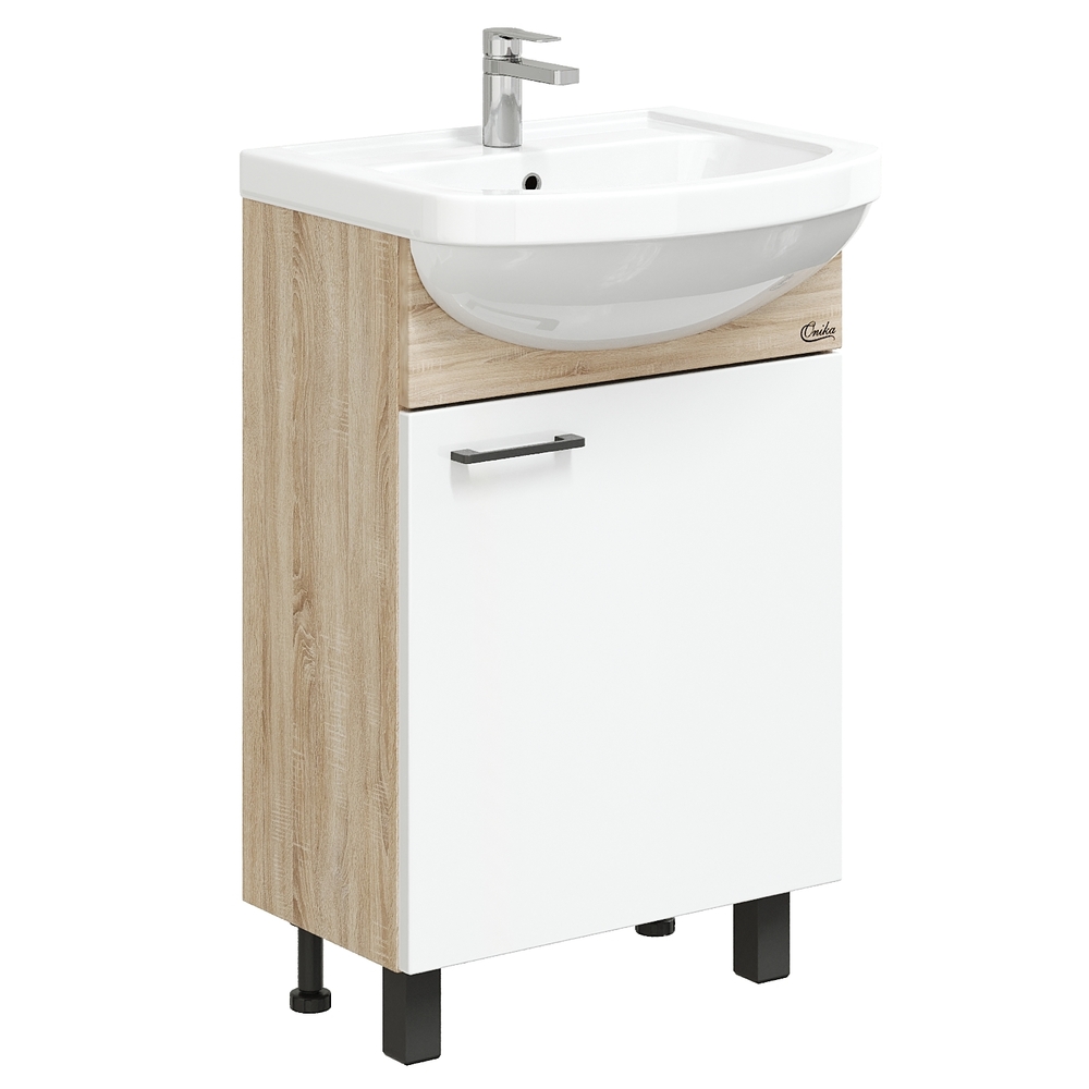 Тумба 52 см Эко 52 Black с умывальником