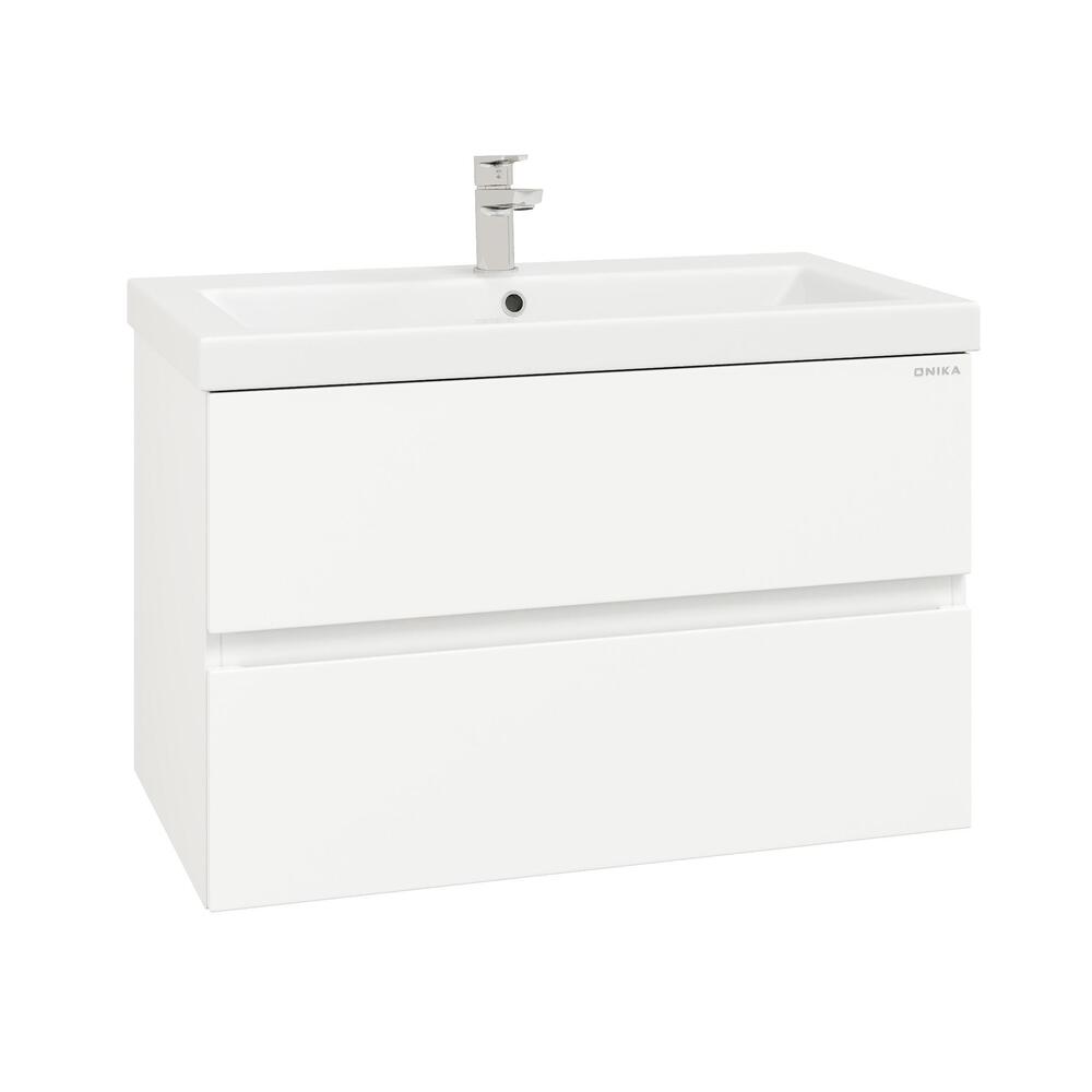 Тумба 80 см Эвада ПОДВЕСНАЯ с умывальником Миранда-80