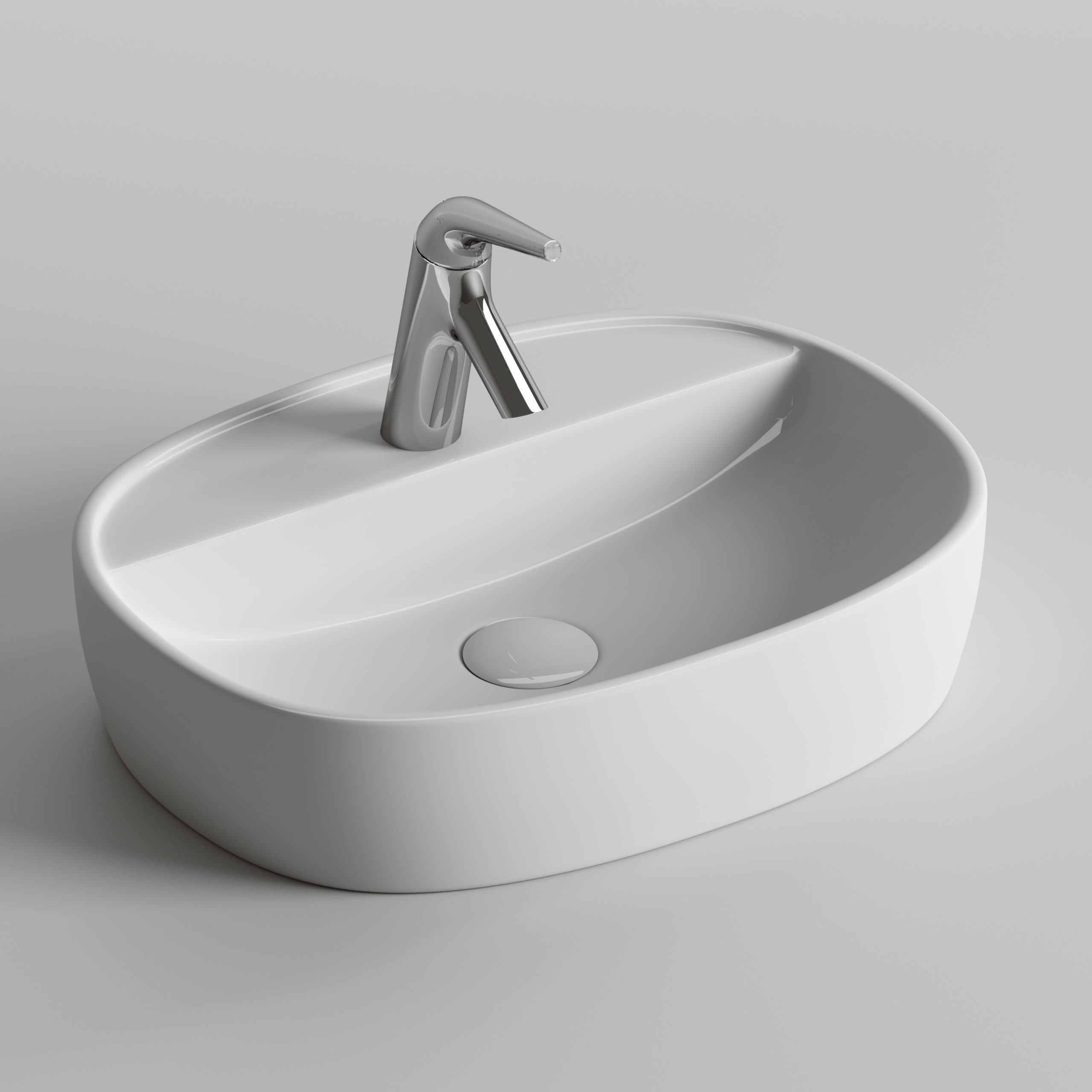 Умывальник 500х380х120мм чаша Element CeramicaNova накладная овальная CN6036/Италия
