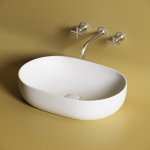 Умывальник 600х415х135мм МАТОВАЯ чаша CeramicaNova накладная овальная CN6047MW/Италия