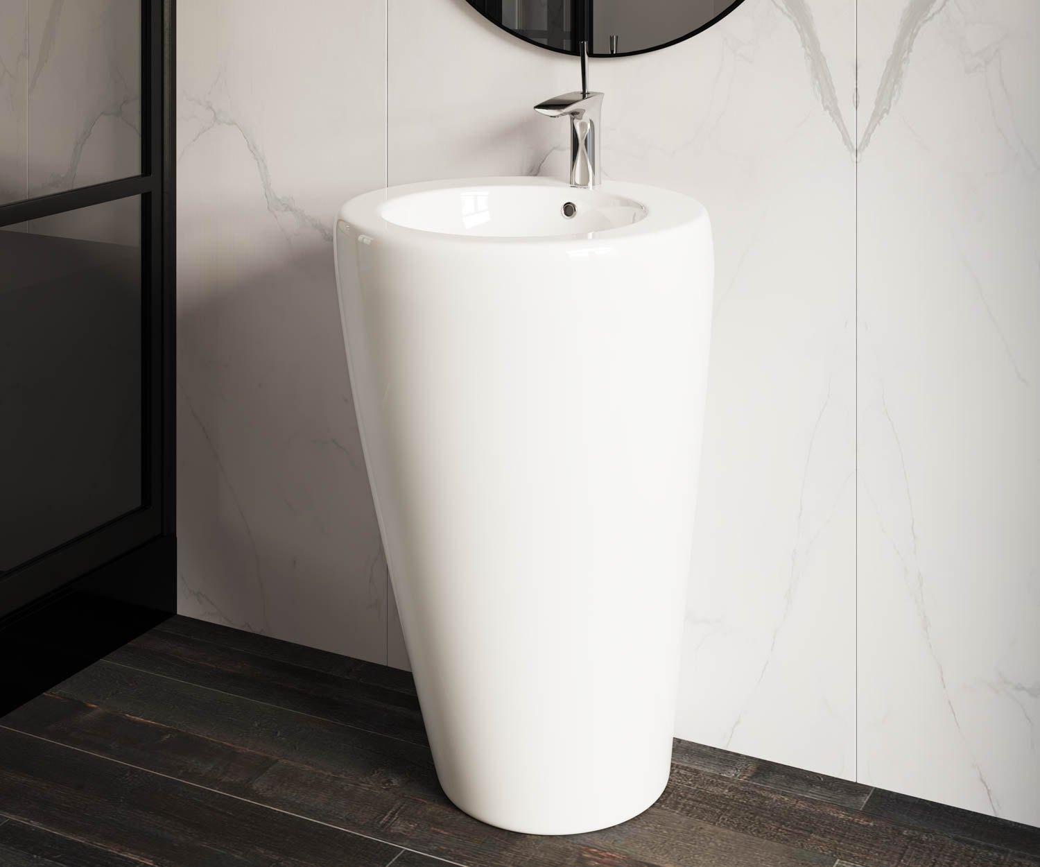 Умывальник 550х515х850мм раковина моноблок CeramicaNova напольная CN1807/Италия