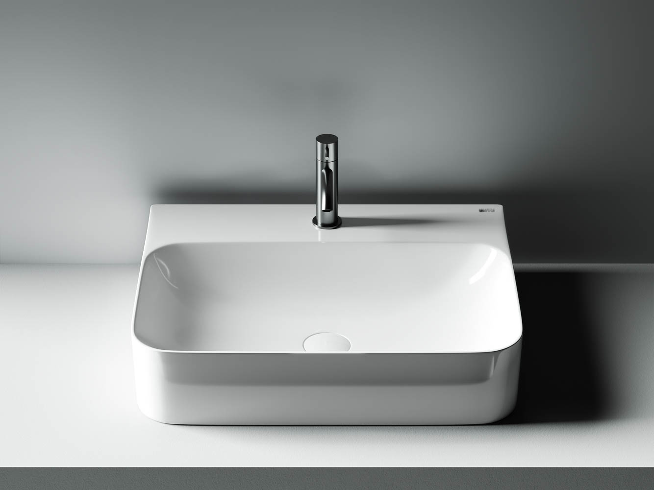 Умывальник 600х470х135мм чаша Aura CeramicaNova накладная/подвесная прямоугольная CN2001/Италия