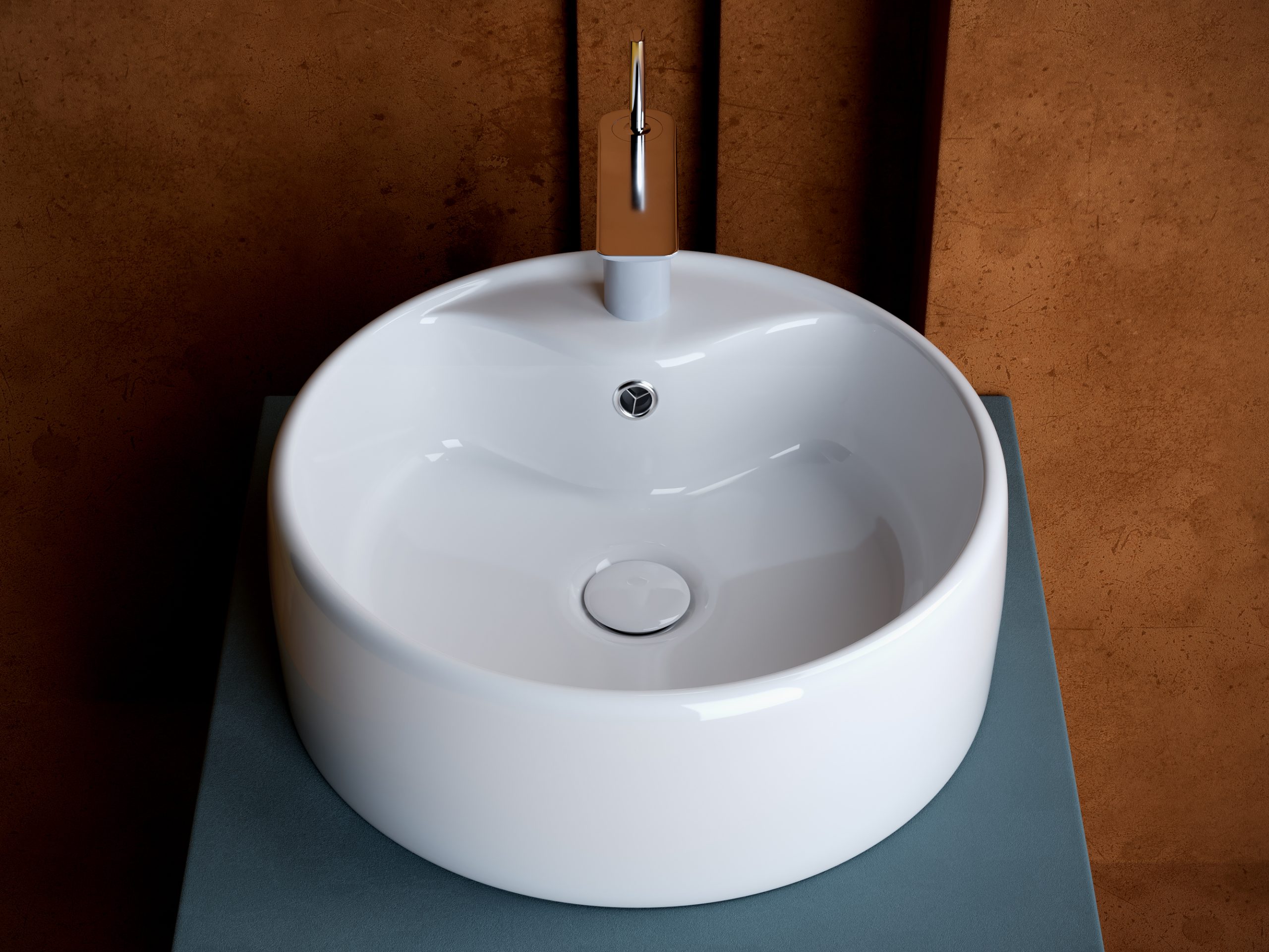 Умывальник 400х400х150мм чаша Element CeramicaNova накладная круглая CN5027/Италия