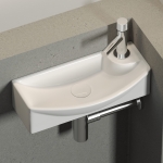 Умывальник 455х220х130мм Element CeramicaNova подвесной прямоугольный CN6038L чаша слева/Италия