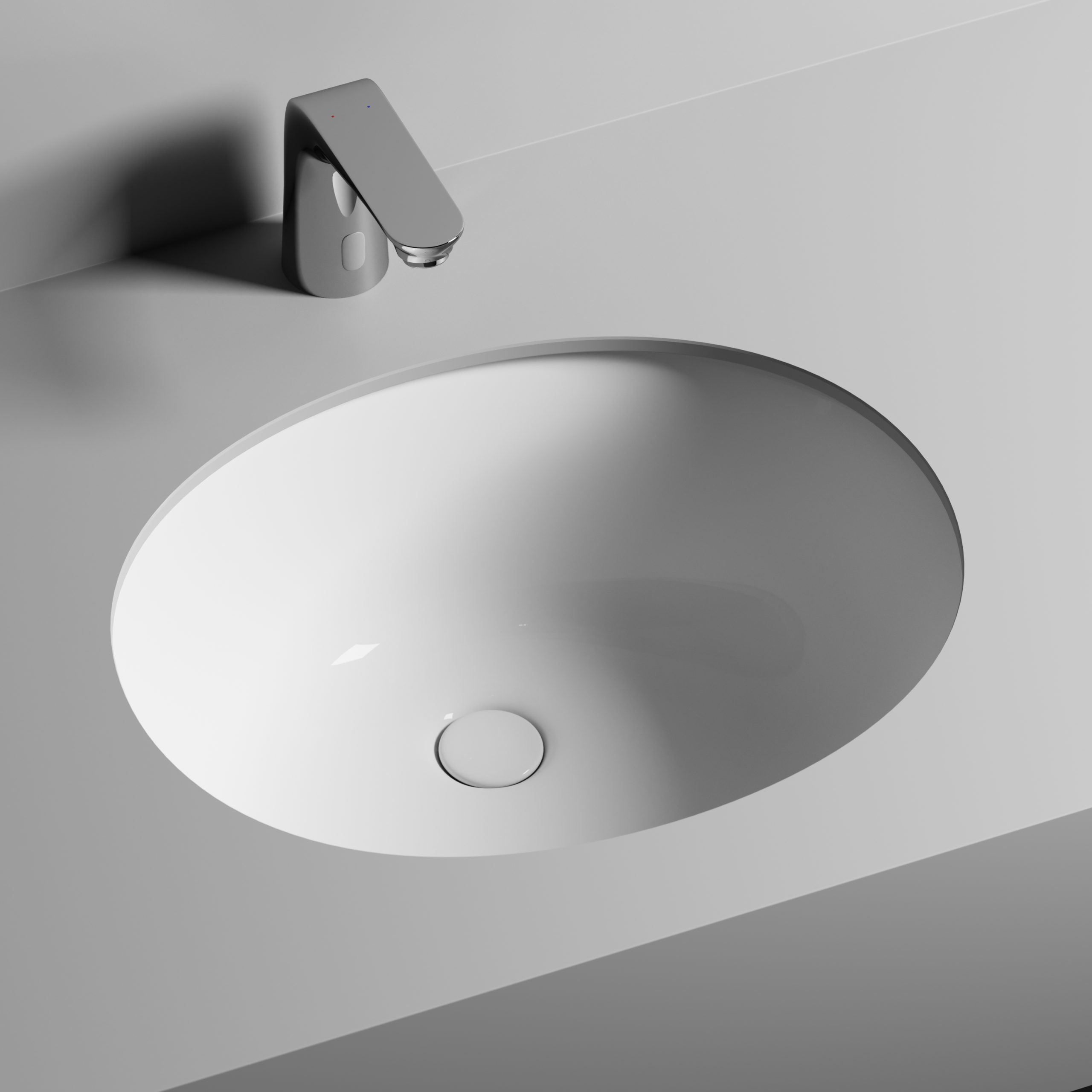 Умывальник 510х420х195мм Element CeramicaNova встраиваемый под столешницу овальный CN6042/Италия