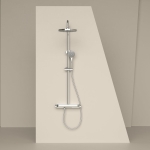 Душевая стойка с термостатическим смесителем SC11002CH Sancos Teo Хром глянцевый/Италия — изображение 2