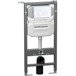 Инсталляция c Белой кнопкой Round CERAMICANOVA Envision для скрытого монтажа подвесного унитаза CN1001W/Италия