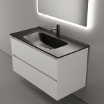 Тумба 90 см Cento ПОДВЕСНАЯ Sancos с умывальником CN7002MB — изображение 3