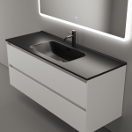Тумба 120 см Cento ПОДВЕСНАЯ Sancos с умывальником CN7006MB — изображение 4
