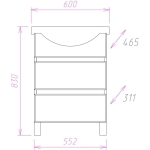 Тумба 60 см ЭЛИТА белая с умывальником — изображение 3