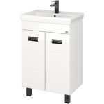 Тумба 60 см БАЛТИКА-Квадро BLACK с умывальником Тигода-60