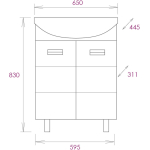 Тумба 65 см БАЛТИКА с умывальником — изображение 2