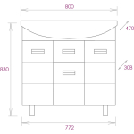 Тумба 80 см БАЛТИКА с умывальником — изображение 4