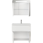 Шкаф-зеркало Неаполь 80 белый c LED подсветкой — изображение 8