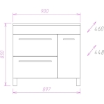 Тумба 90 см ОЛИМП с умывальником — изображение 3