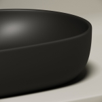 Умывальник 600х415х135мм МАТОВАЯ чаша Element CeramicaNova накладная овальная CN6047MB Чёрная/Италия — изображение 6