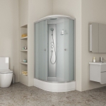 Душевая кабина 120x80x215см NIAGARA Eco E120/80/26L/MT средний поддон 26см стекло матовое — изображение 3