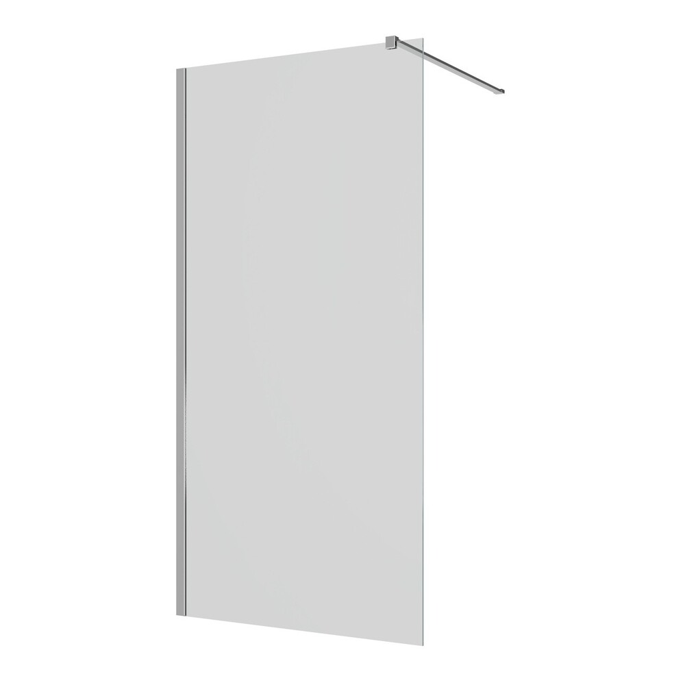 Душевая перегородка 90x200см / Хром / Стекло прозрачное / Ambassador Walk-in 15031101 / Германия