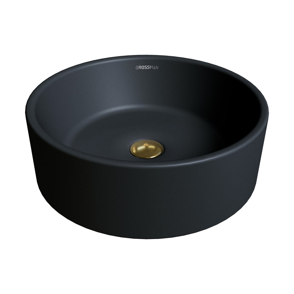 11_gr-3013-bm-1 Умывальник 410х410х150мм ЧЁРНЫЙ МАТОВЫЙ GROSSMAN GR-3013BM/Германия — изображение 1