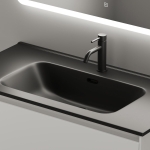 Тумба 90 см Cento ПОДВЕСНАЯ Sancos с умывальником CN7002MB — изображение 5