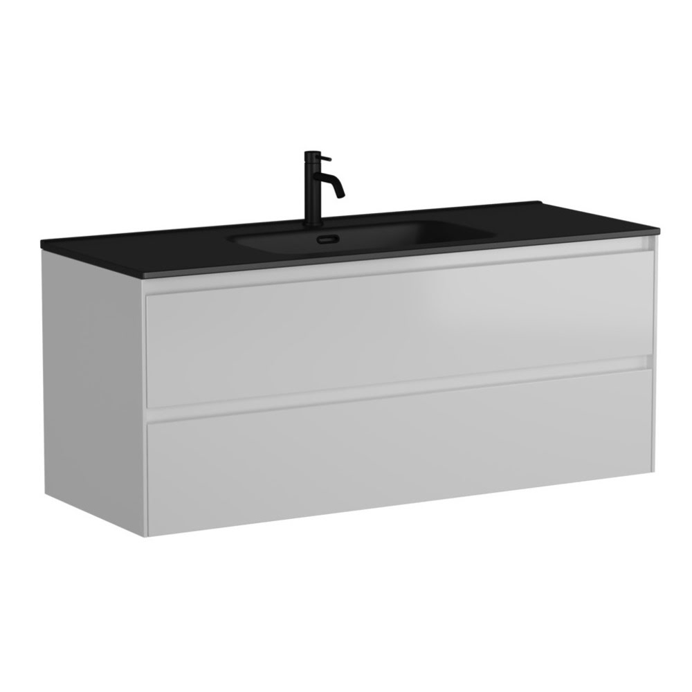 Тумба 120 см Cento ПОДВЕСНАЯ Sancos с умывальником CN7006MB