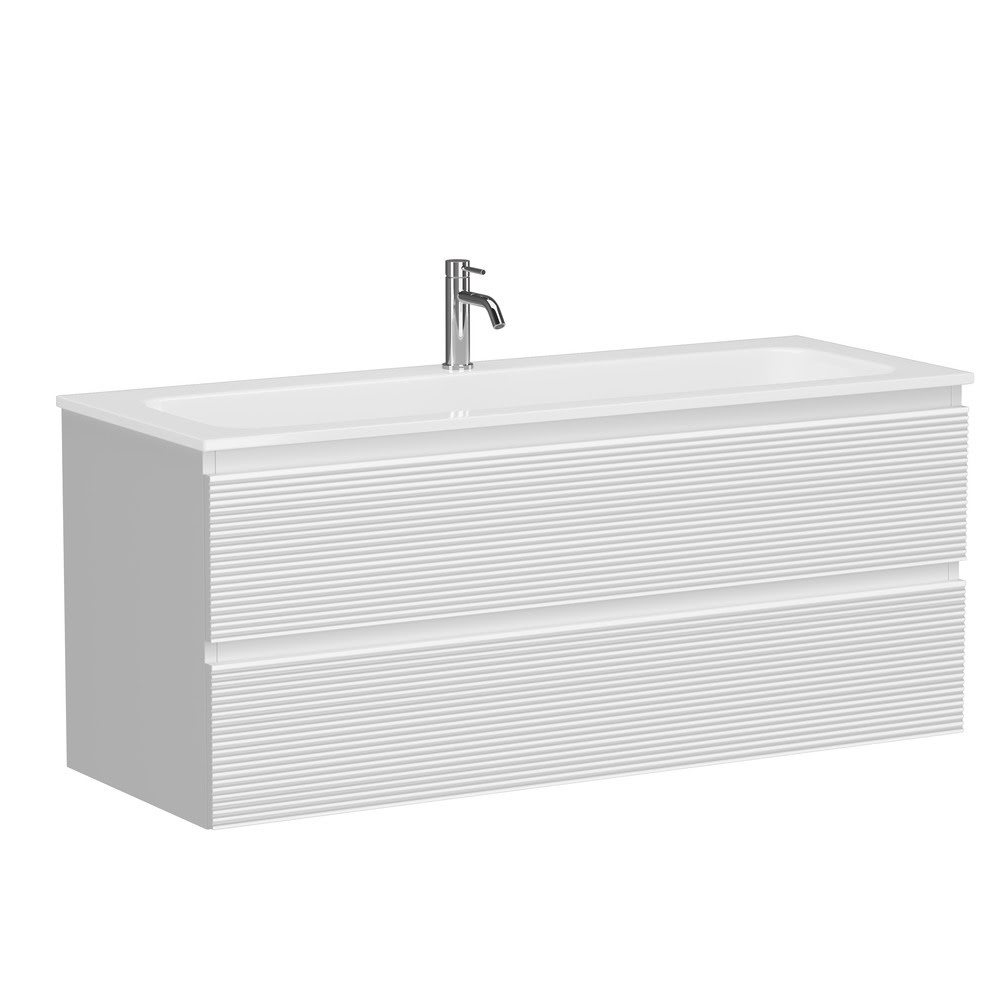 Тумба 120 см Folk Bianco ПОДВЕСНАЯ Sancos с умывальником CN7017