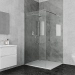 Душевая перегородка 90x200см / Хром / Стекло прозрачное / Ambassador Walk-in 15031101 / Германия — изображение 3