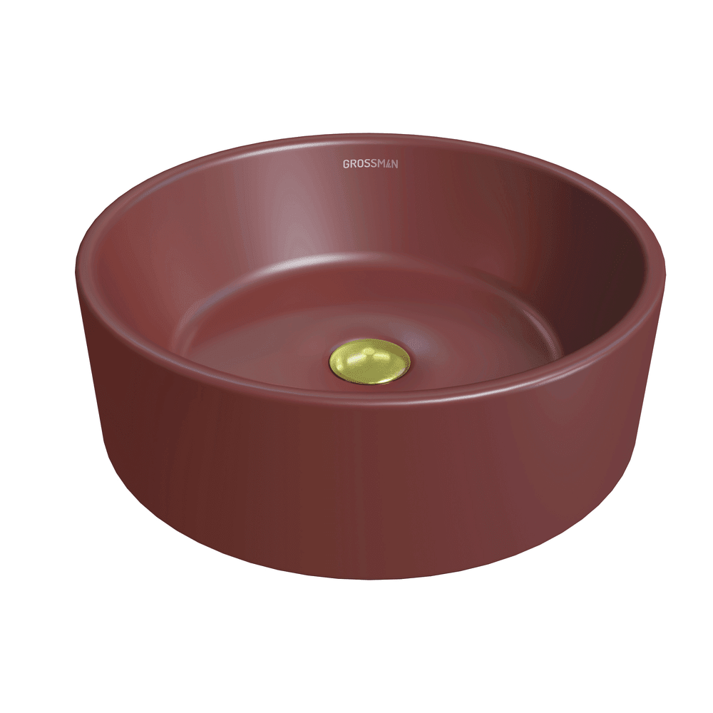 Умывальник 410х410х150мм БОРДОВЫЙ МАТОВЫЙ GROSSMAN GR-3013VIM/Германия