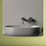 Умывальник 600х415х135мм МАТОВАЯ чаша Element CeramicaNova накладная овальная CN6047MH Антрацит/Италия — изображение 2