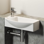 Умывальник 455х220х130мм Element CeramicaNova подвесной прямоугольный CN6038R чаша справа/Италия — изображение 2