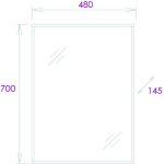 Зеркало ТИМБЕР 48 см Дуб сонома — изображение 4