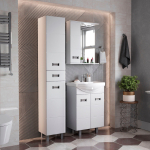 Шкаф-зеркало  БАЛТИКА 58 см Левый — изображение 5