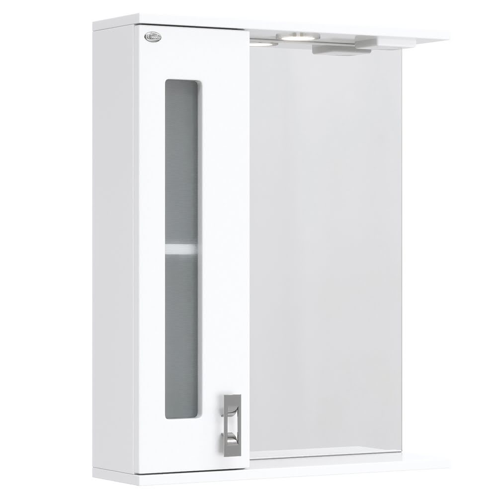 Шкаф-зеркало КРИСТАЛЛ 58 см Левый