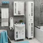 Шкаф-зеркало КРИСТАЛЛ 58 см Левый — изображение 5