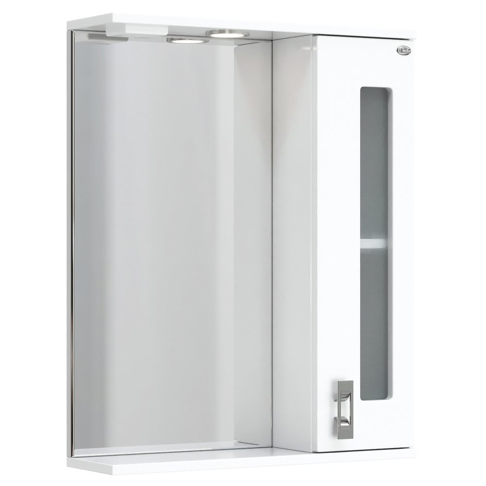 Шкаф-зеркало КРИСТАЛЛ 58 см Правый